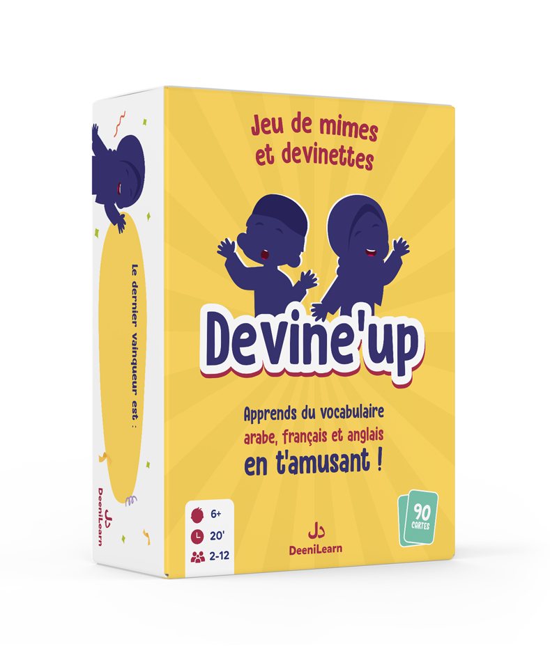 Devine'up - Jeu de mimes et devinettes trilingue (français, anglais, arabe)