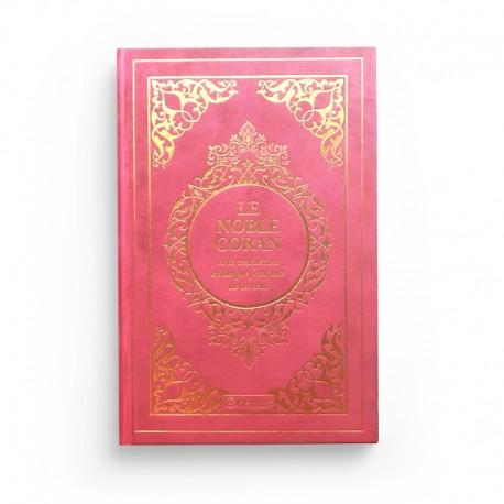 Le Noble Coran corail doré et la traduction en langue française de ses sens - couverture cartonnée en daim Orientica Coran 5430000288194 Librairie Musulmane Al-imen