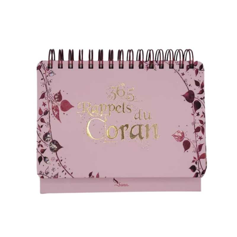 365 Rappels Du Coran - Calendrier Chevalet - Editions Sana Sana Calendriers, organiseurs et agendas Rose 9782356337153 Librairie Musulmane Al-imen