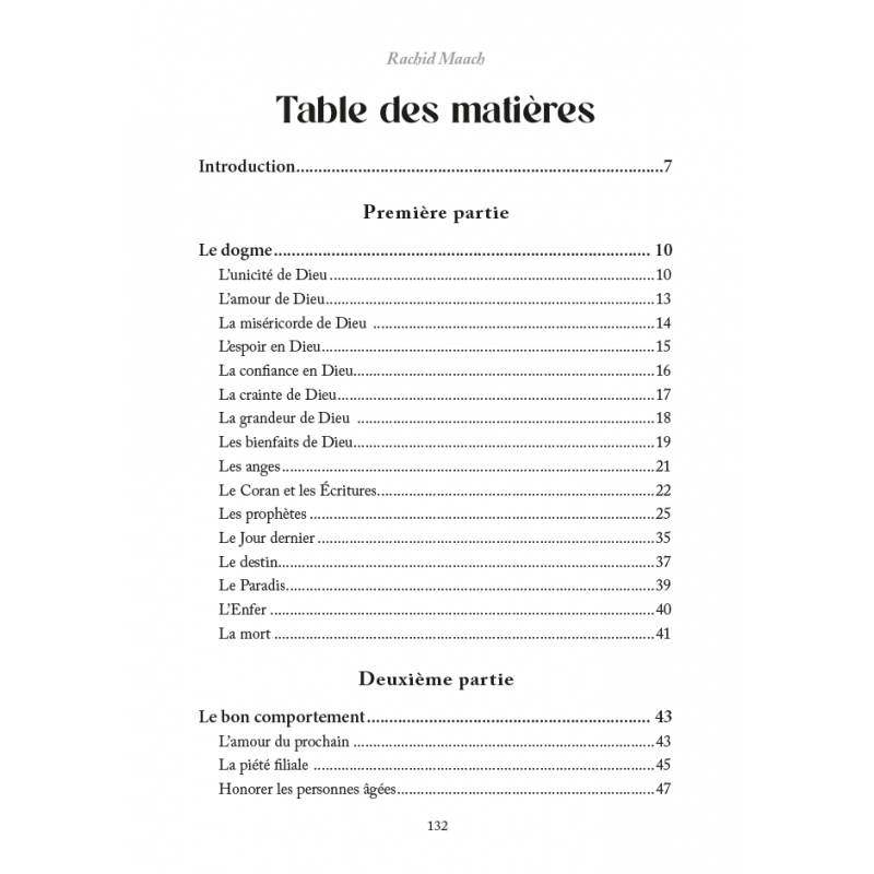 Découvrir le Prophète Muhammad Plus de 500 hadiths classés par thèmes par Rachid Maach - Éditions Al hadith - Table des matières