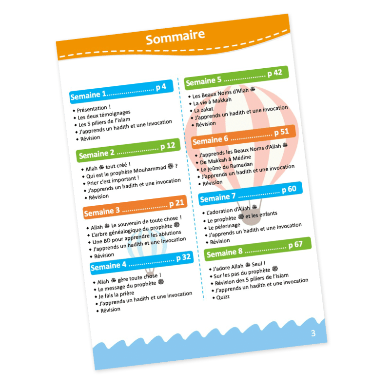 Mon Cahier D'activités Dini 6-9 Ans - Dini En Ligne Sommaire