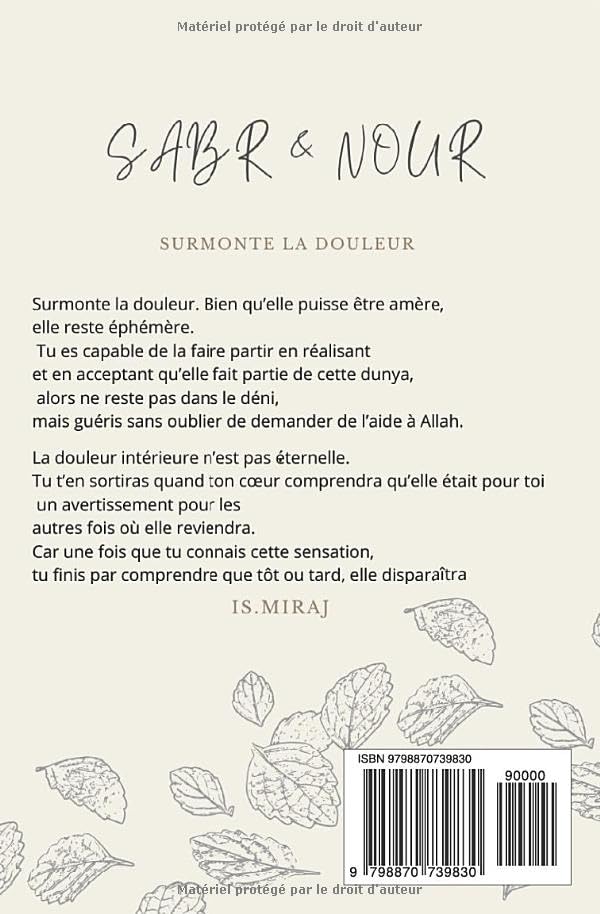 Sabr & Nour: Surmonte la douleur de Is. Miraj - verso