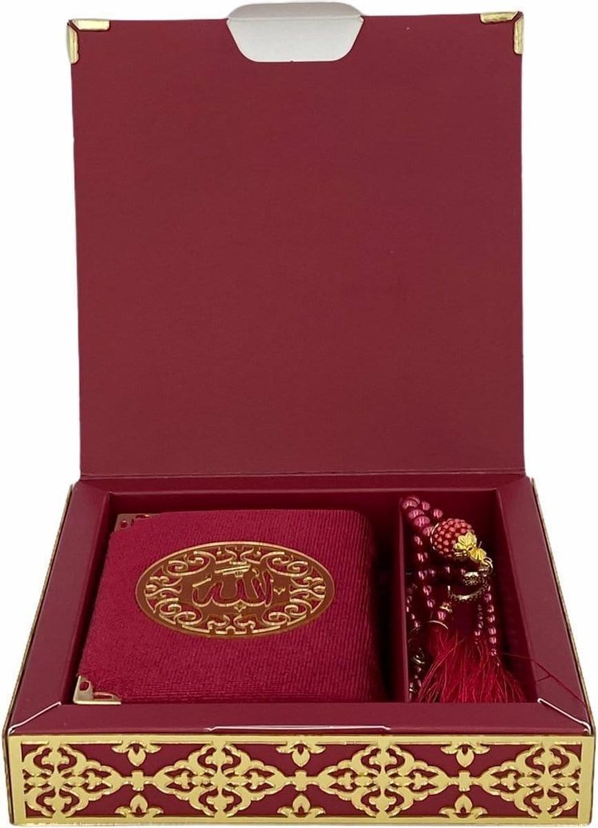 Coffret cadeau Al-imen : Box (Saint Coran Arabe de Poche + Chapelet) Librairie Al-imen Cadeaux rouge / Petite (8x11cm) 9782492023606 Librairie Musulmane Al-imen