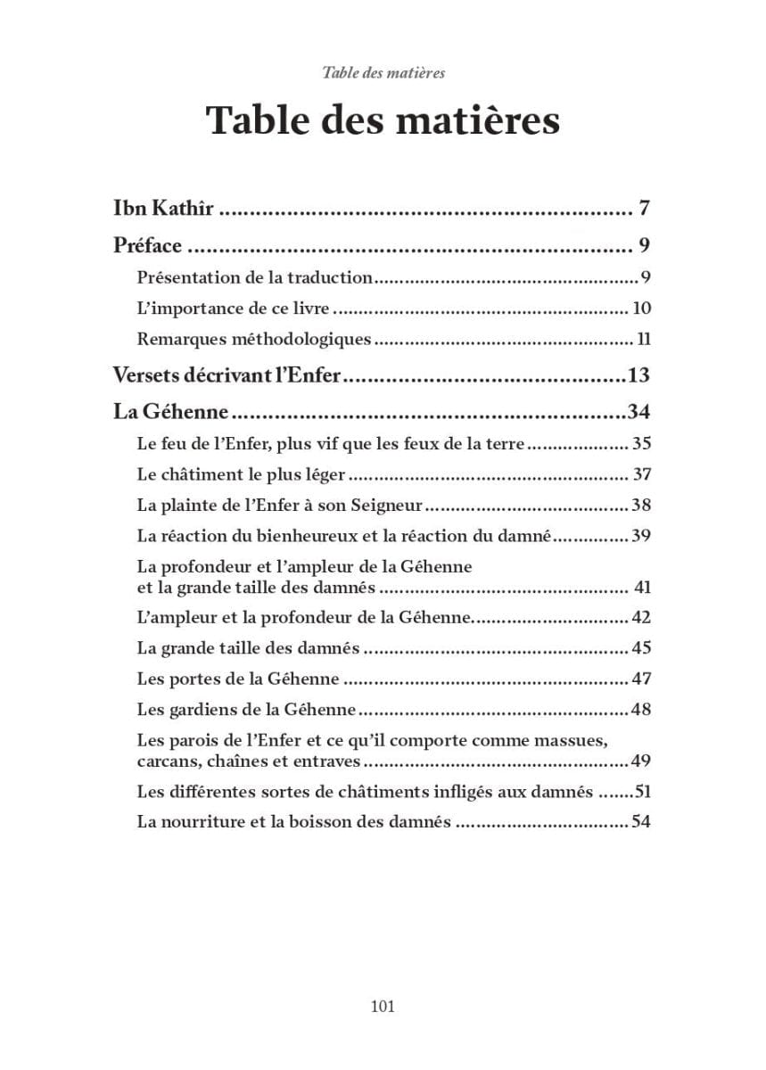 La description authentique de l'Enfer & ses supplices par Ibn Kathîr Al - imen