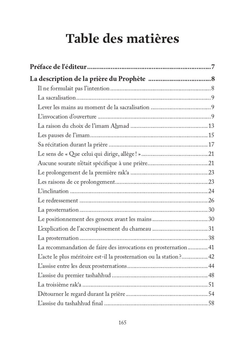 La Description des Prières du Prophète par Ibn Qayyim al - Jawziyya Al - imen