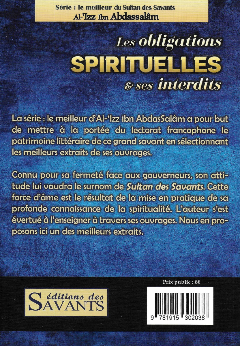 Les obligations spirituelles et ses interdits d'Al - Izz Ibn Abdassalâm Al - imen