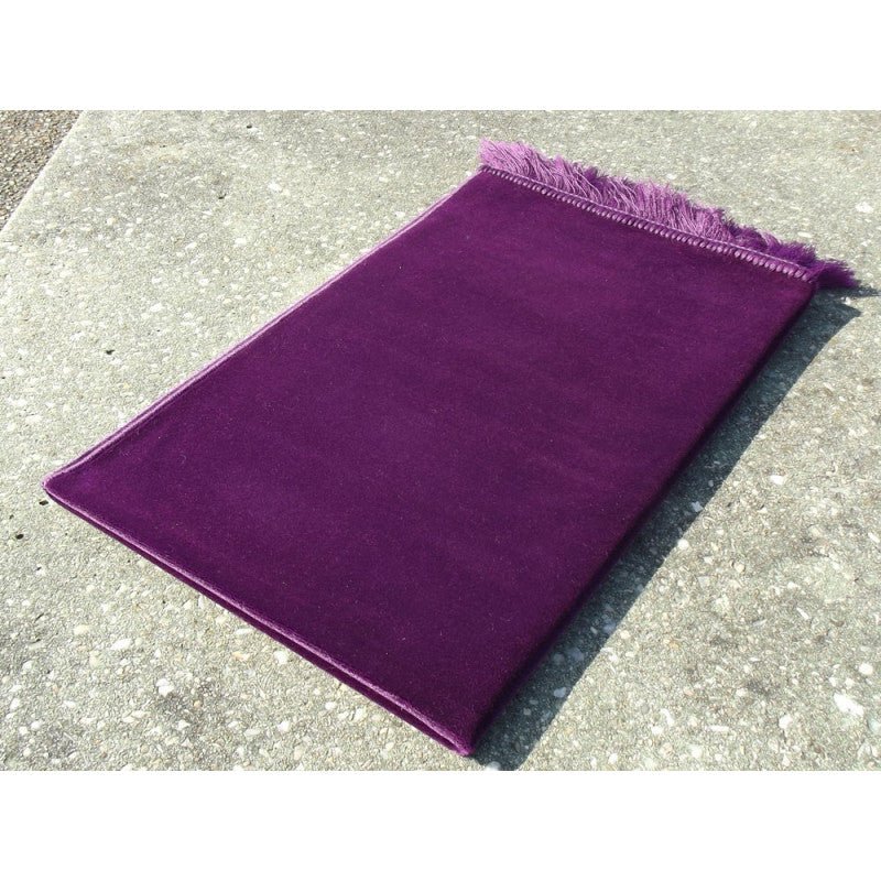 Tapis de prière velours luxe violet byzantium disponible chez Al - imen